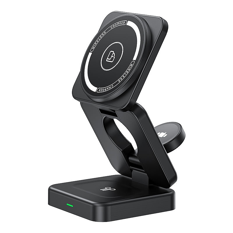 15W Foldable 3-in-1 Magnetic Wireless Charger Stand