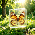 Real Tiger Butterfly Resin Specimen - Preserved Insect Paperweight, Free US Shipping