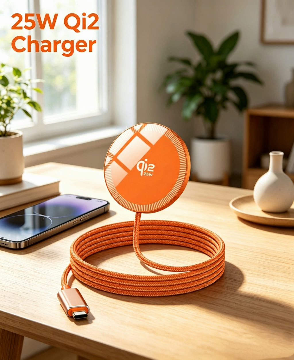 25W Qi2 Magnetic Wireless Charger | Fast & Safe Charging