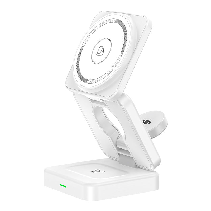 15W Foldable 3-in-1 Magnetic Wireless Charger Stand