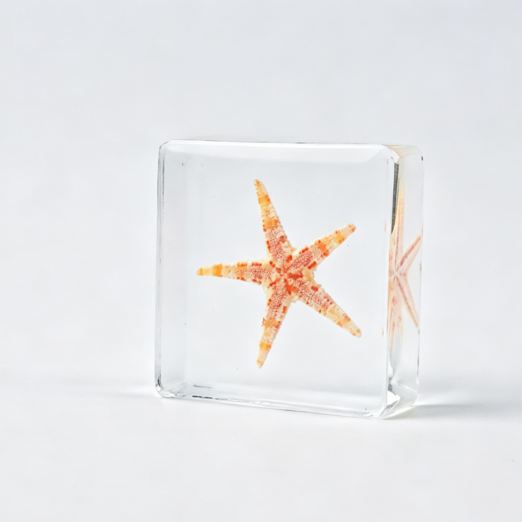 Real Astropecten Vappa Starfish Resin Specimen - Preserved Marine Animal Paperweight, Free US Shipping